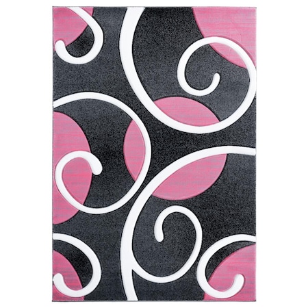 Manmade Bristol Riley Pink Rectangle Area Rug - Pink - 7 ft. 10 in. x 10 ft. 6 in. MA3644387